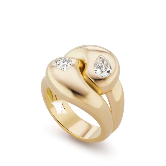 Brent Neale look-alike Flush Knot Gold Plated Ring - Picture 2 of 13